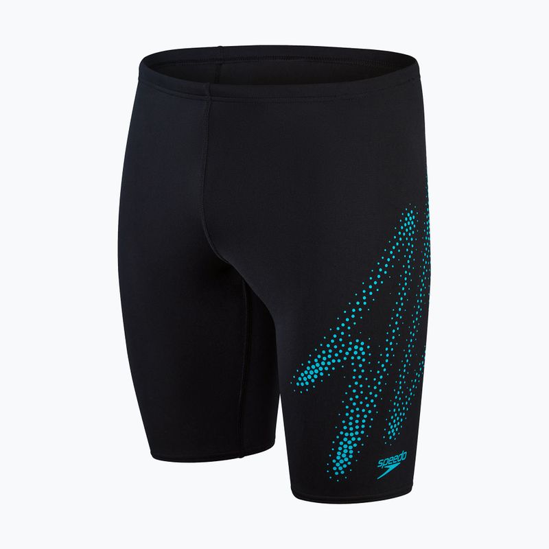 Speedo Hyper Boom Logo Platzierung Kinder schwimmen Jammer schwarz 8-00315515182 4