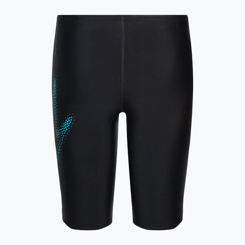 Speedo Hyper Boom Logo Platzierung Kinder schwimmen Jammer schwarz 8-00315515182 2