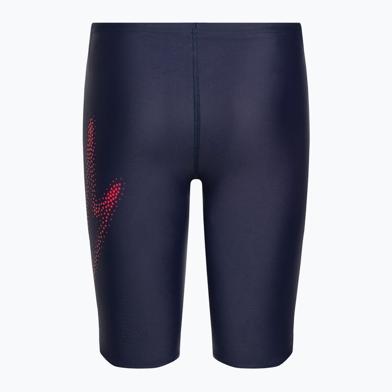 Speedo Hyper Boom Logo Platzierung Kinder schwimmen Jammer navy blau 8-00315515183 2