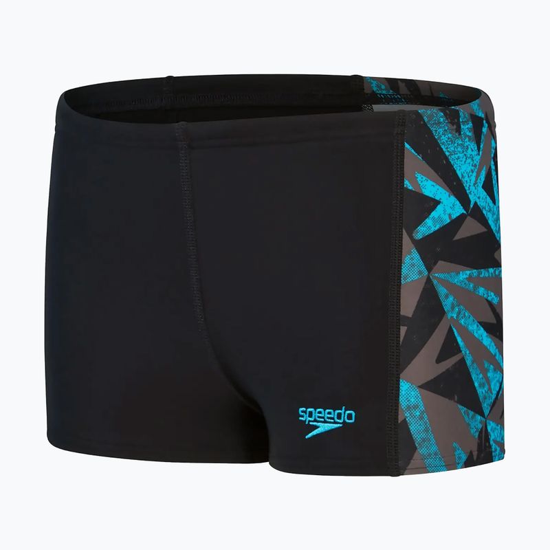 Speedo HyperBoom Placement Kinder-Badehose schwarz/bolt/taubengrau 2