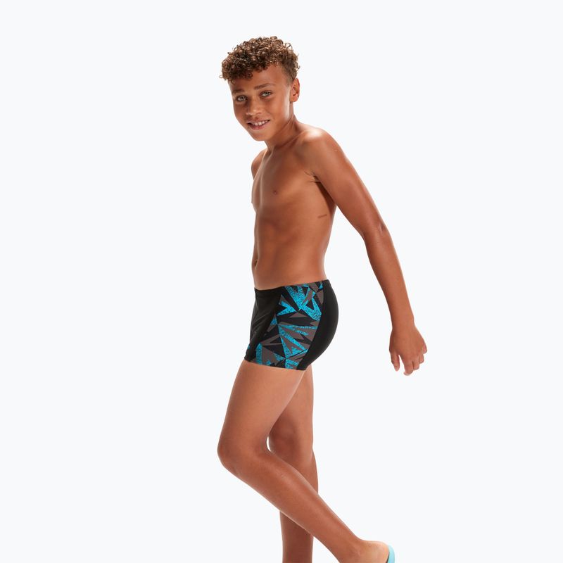 Speedo HyperBoom Placement Kinder-Badehose schwarz/bolt/taubengrau 6