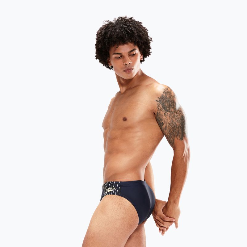 Herren Speedo Medley Logo 7 cm Brief Schwimmslips navy blau 8-0973906873 6