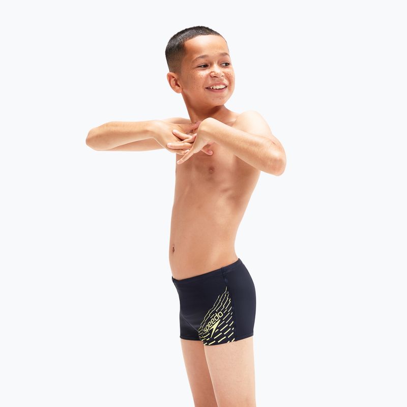 Speedo Medley Logo Aquashort Kinder Badehose navy blau 8-1241006864 6