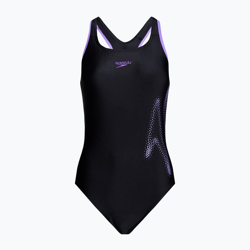 Speedo Hyperboom Placement Racerback Damen Badeanzug einteilig schwarz 8-00304315134