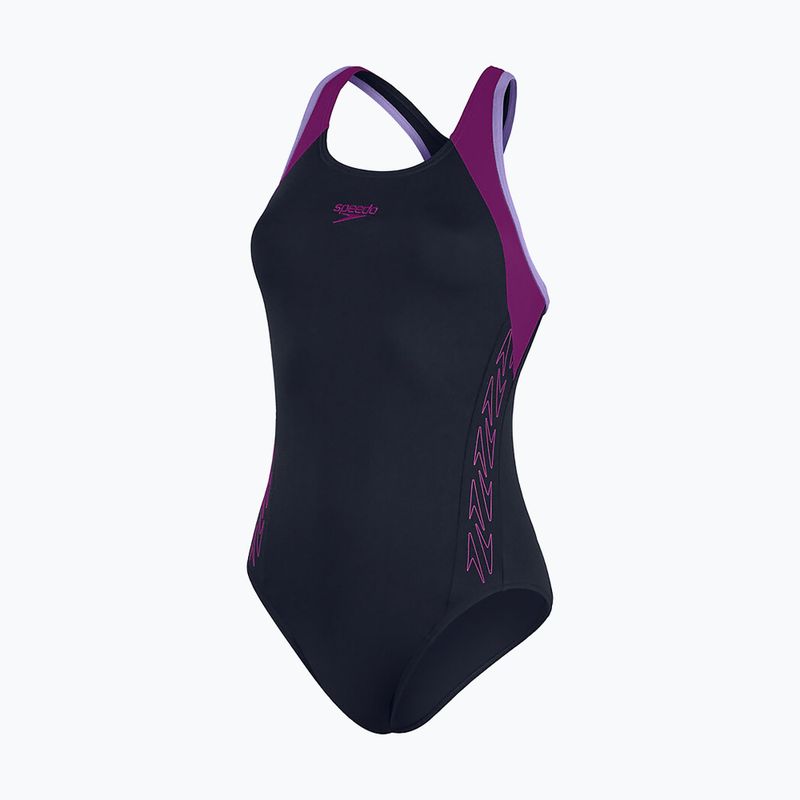 Speedo Hyperboom Splice Flyback Damen Badeanzug einteilig navy blau 8-00305015158