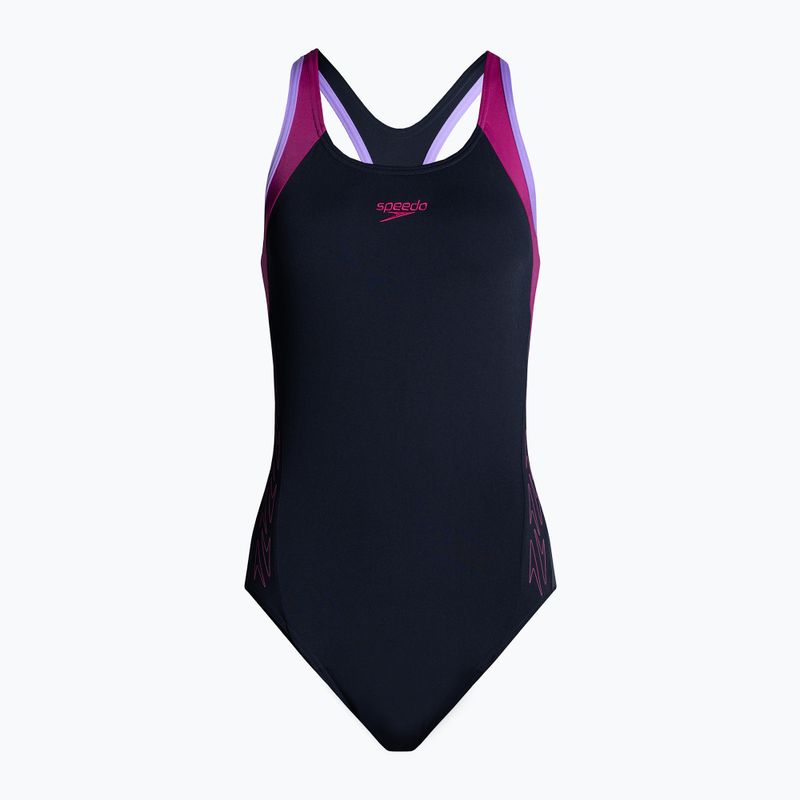 Speedo Hyperboom Splice Flyback Damen Badeanzug einteilig navy blau 8-00305015158