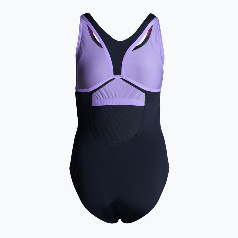 Speedo Hyperboom Splice Flyback Damen Badeanzug einteilig navy blau 8-00305015158 2