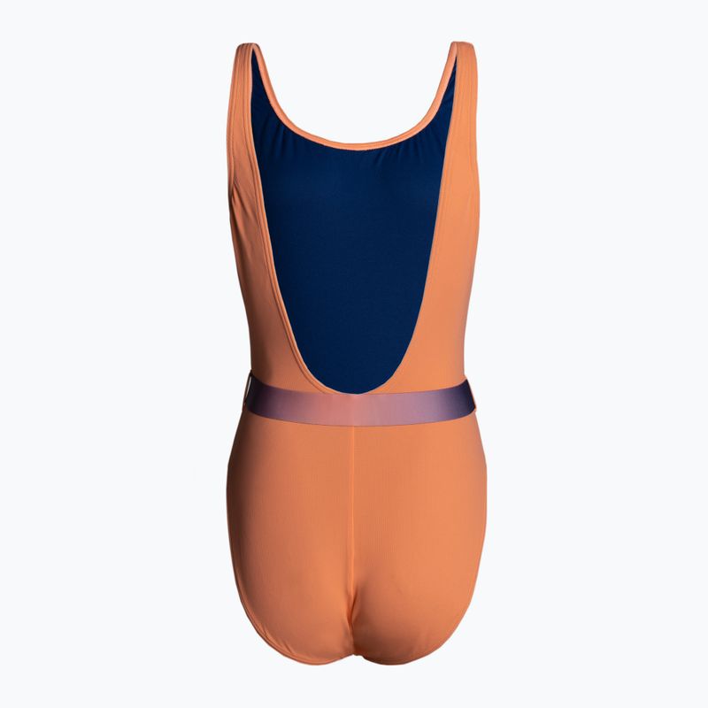 Speedo Belted Deep U-Back einteiliger Badeanzug für Damen orange 8-00307415485 2