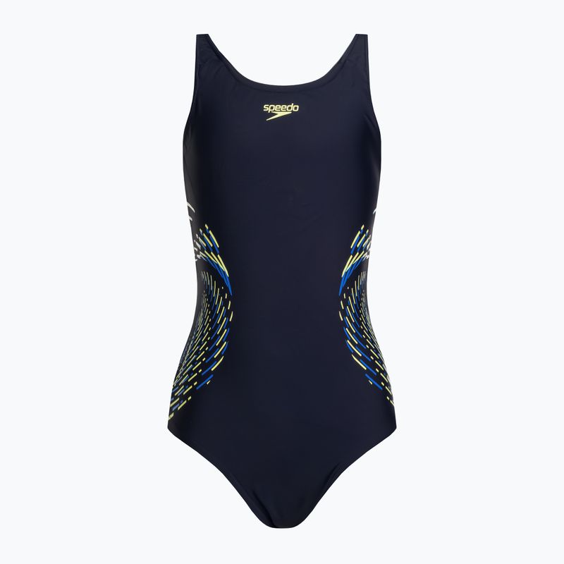 Speedo Plastisol Placement Muscleback Kinder-Badeanzug einteilig schwarz 8-0832414380