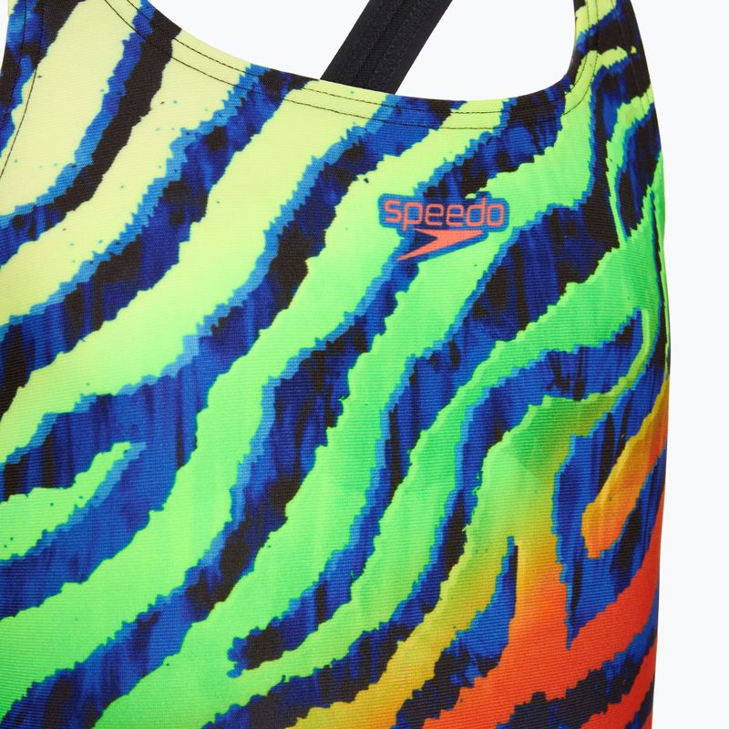 Einteiliger Kinder-Badeanzug Speedo Digital Placement Medalist blue/green 3