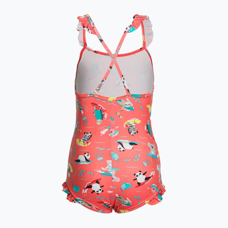 Speedo Digital Frill Thinstrap Kinder Badeanzug einteilig Orange 8-1288115155 2