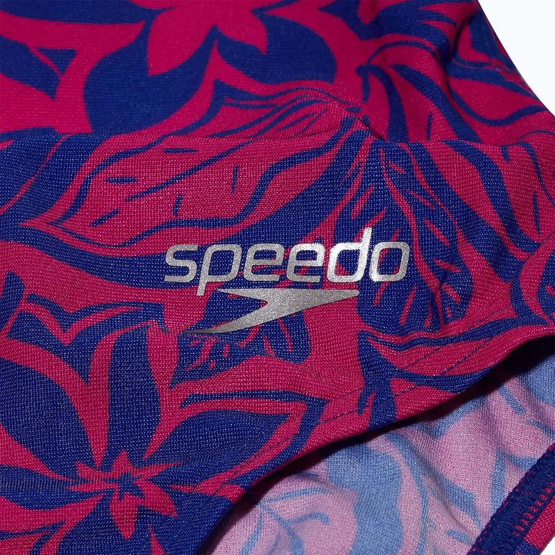 Speedo Damen-Badeanzug Allover Digital Tie-Back chroma blau/elektrisch pink