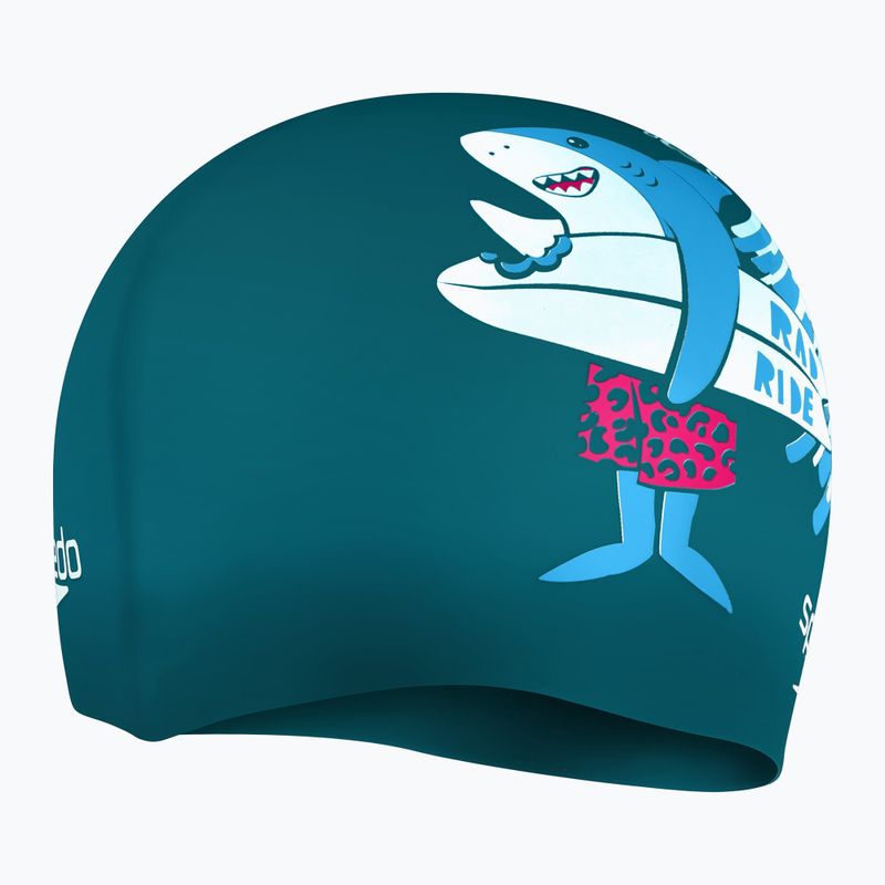 Speedo Printed Silicone Junior Kindermütze navy blau 8-0838614637 2