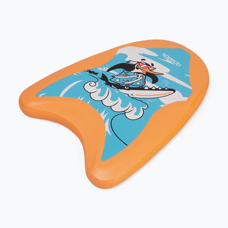 Schwimmbrett Speedo Turtle Printed Float chima azure blue/fluoro orange 3