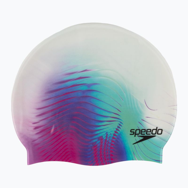 Speedo Digital Printed weiß und lila Kappe 8-1352414649