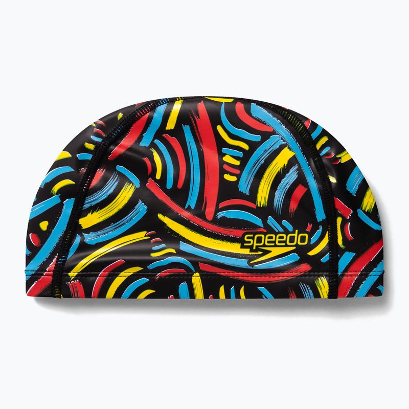 Speedo Printed Pace Junior Kindermütze schwarz und Farbe 8-1352614609