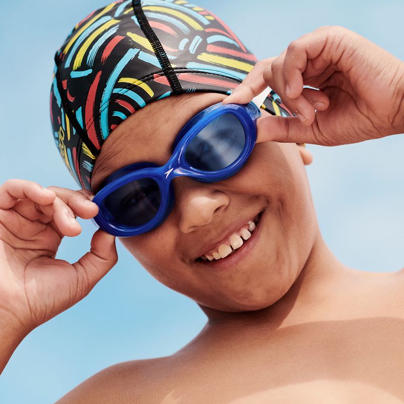 Speedo Printed Pace Junior Kindermütze schwarz und Farbe 8-1352614609