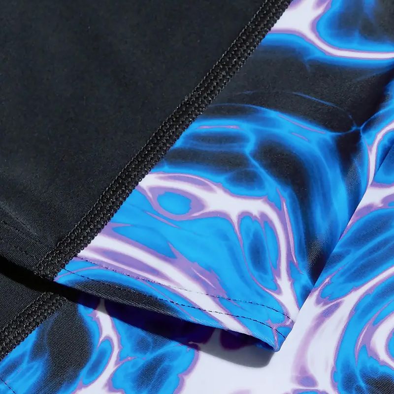 Herren Speedo Allover Digi V-Cut Badehose schwarz/blau 7