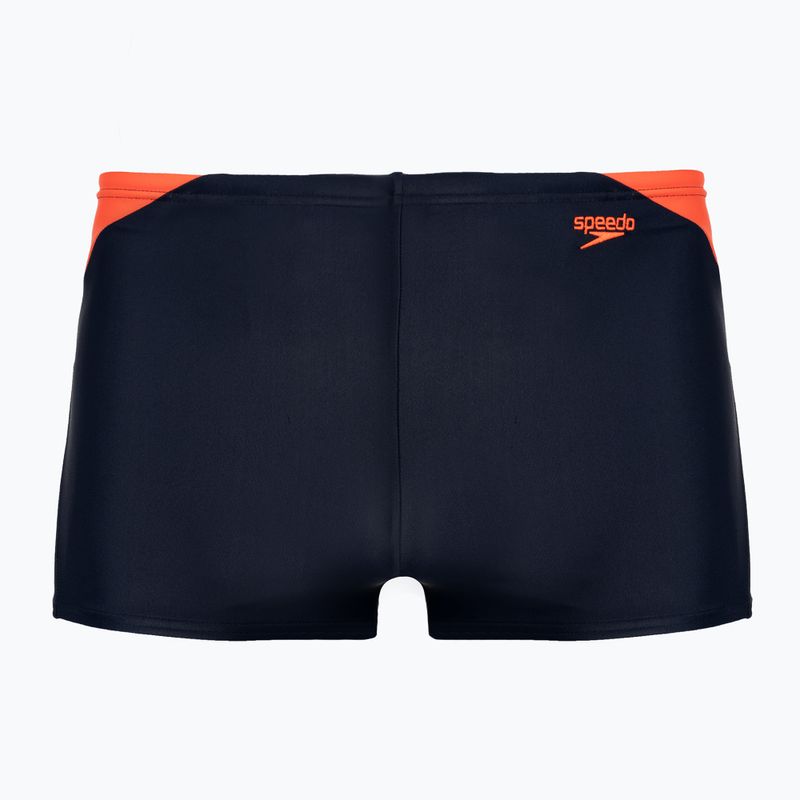 Speedo Hyper Boom Logo Splice Kinder-Badehose navy/orange