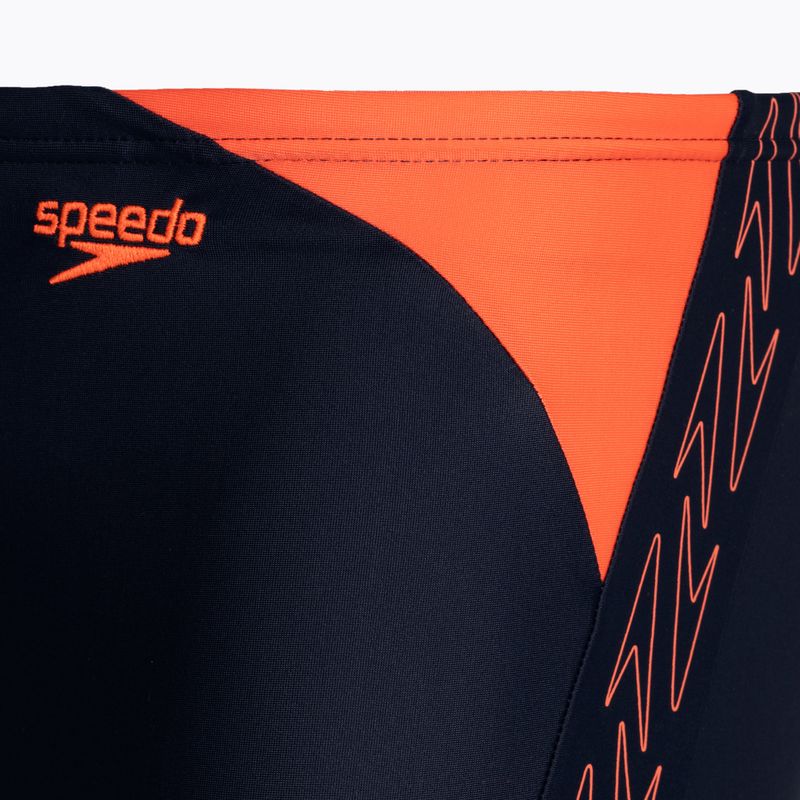 Speedo Hyper Boom Logo Splice Kinder-Badehose navy/orange 4