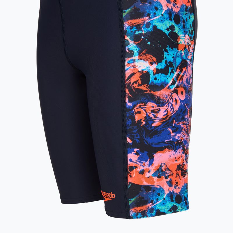 Kinder Jammer-Badehose Speedo Allover Panel Jammer navy/true cobalt/volcanic orange/hypersonic blue 3