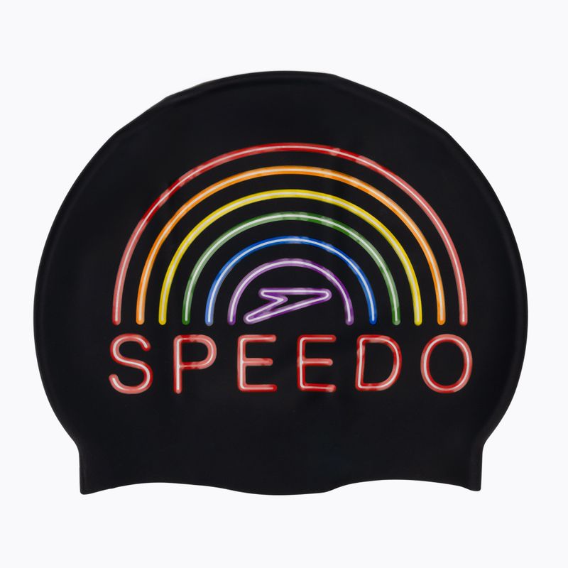 Speedo Gedruckte Silikon Stolz Regenbogen Badekappe