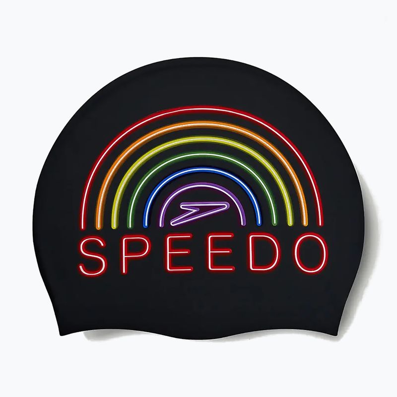 Speedo Gedruckte Silikon Stolz Regenbogen Badekappe 2