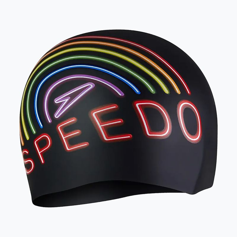 Speedo Gedruckte Silikon Stolz Regenbogen Badekappe 3