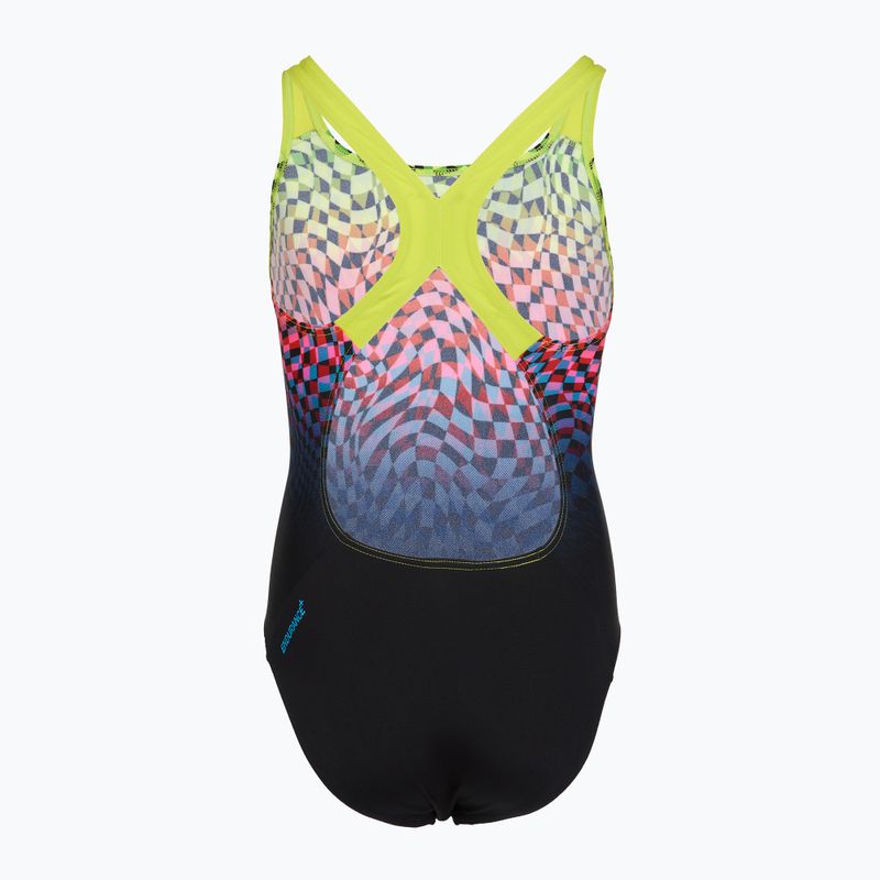 Kinder-Badeanzug Speedo Digital Placement Powerback black/pink 2