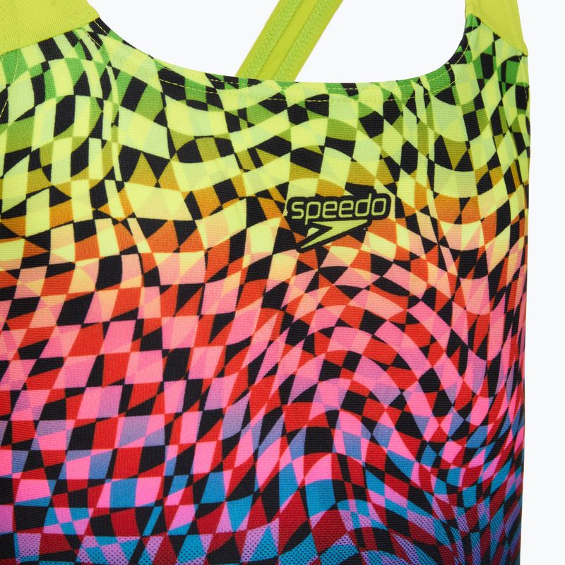 Kinder-Badeanzug Speedo Digital Placement Powerback black/pink 3