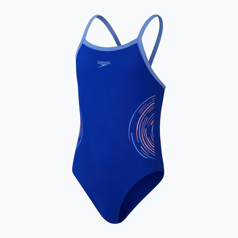 Speedo Platisol Placement Thinstrap Muscleback einteiliger Badeanzug für Kinder true cobalt/curious blue 2