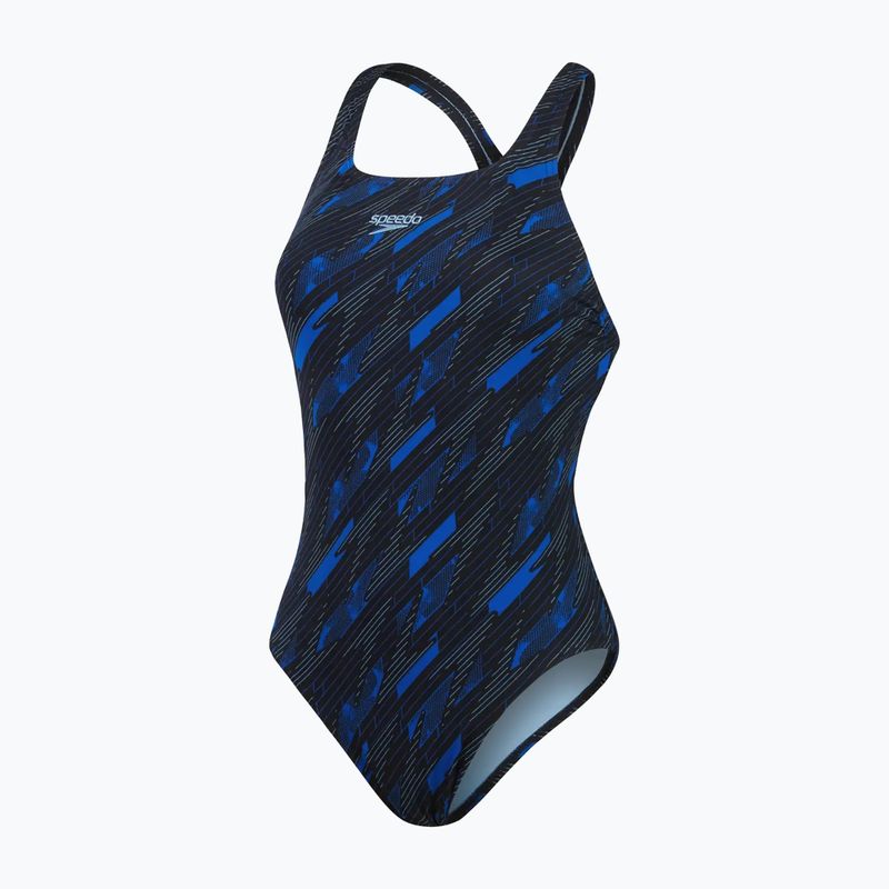 Speedo Damen-Badeanzug HyperBoom Allover Medalist schwarz/true cobalt/curious blue 2