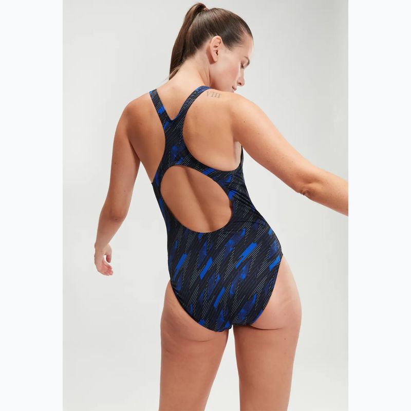 Speedo Damen-Badeanzug HyperBoom Allover Medalist schwarz/true cobalt/curious blue 7