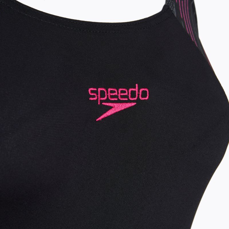 Badeanzug Damen Speedo HyperBoom Splice Muscleback black/electric pink 3