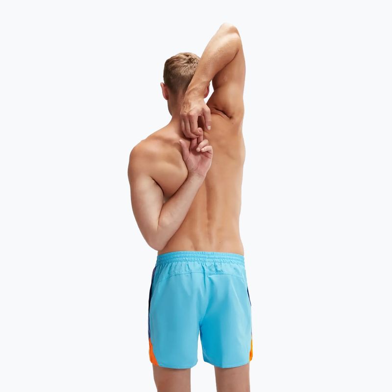 Speedo Hyperboom Splice 16" Herren Schwimmen Shorts Pikton blau/true Kobalt/Mandarin schälen 6