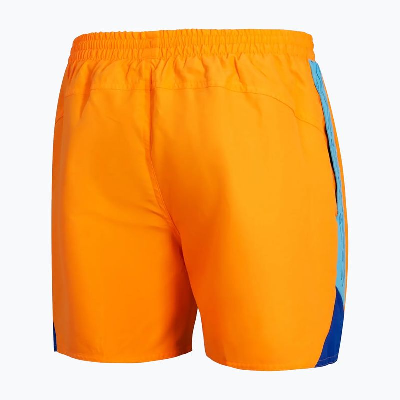 Speedo Hyperboom Splice 16" Herren Badeshorts mandarin peel/picton blau/true cobalt 2