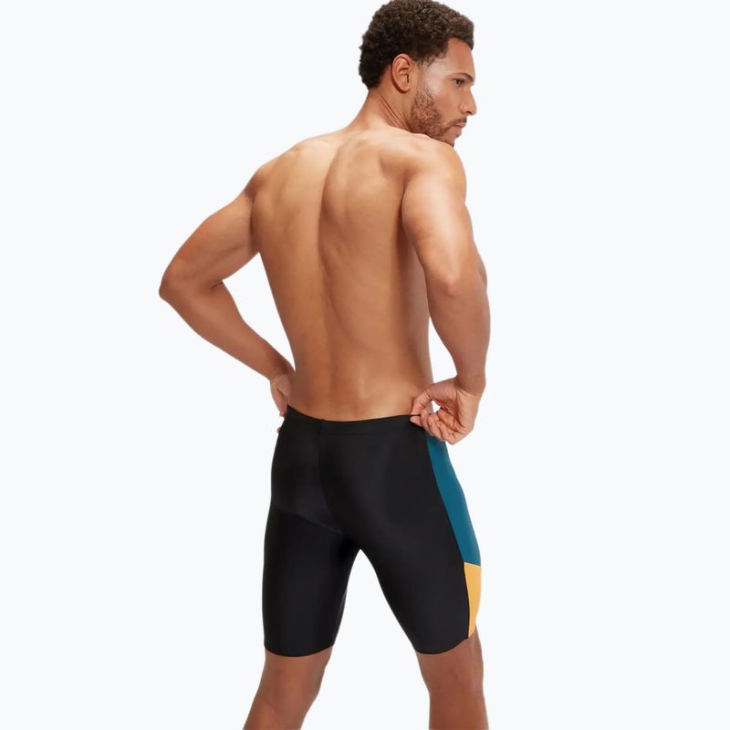 Speedo Dive Herren Badehose schwarz/dunkelgrün/mandarinblau