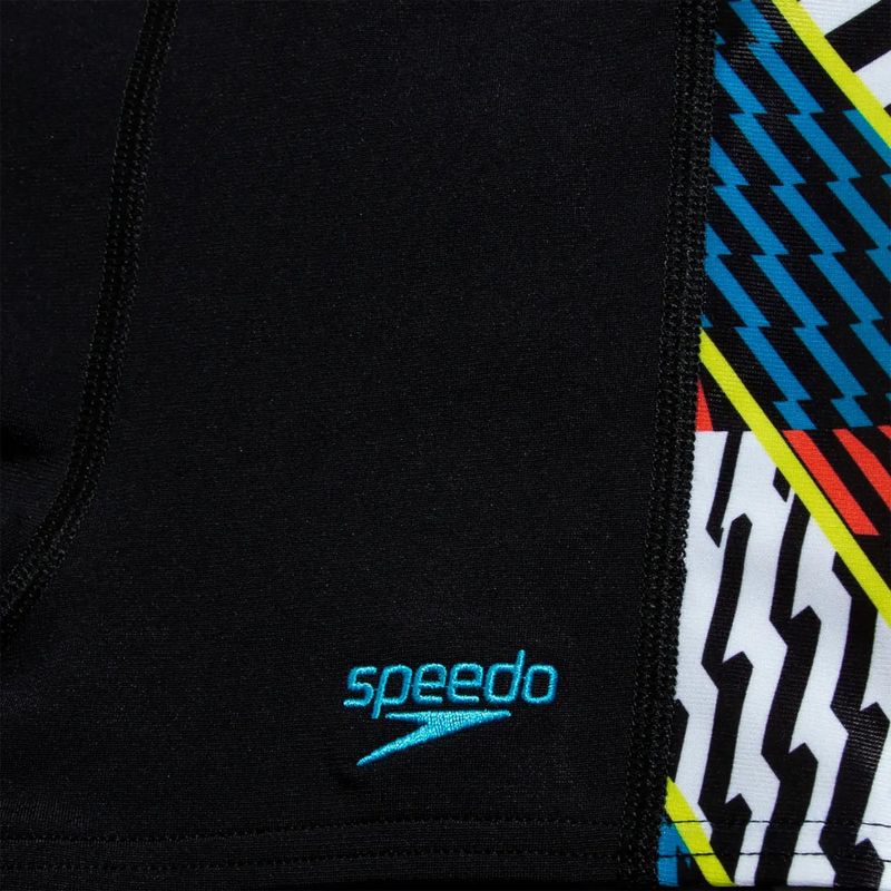 Speedo Digital Panel Kinder-Badehose schwarz/weiß/Wassermelone