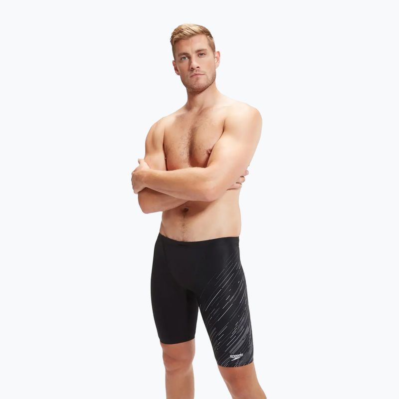Speedo Hyperboom V-Cut schwarz/usa anthrazit/weiß Herren-Schwimmanzüge