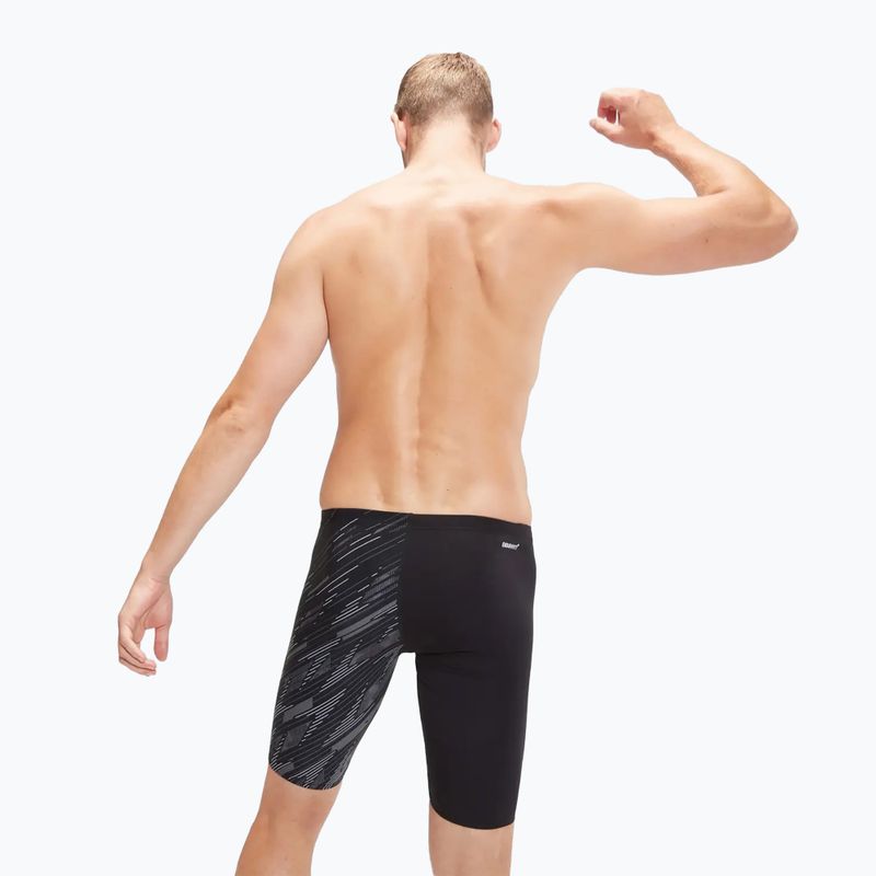 Speedo Hyperboom V-Cut schwarz/usa anthrazit/weiß Herren-Schwimmanzüge