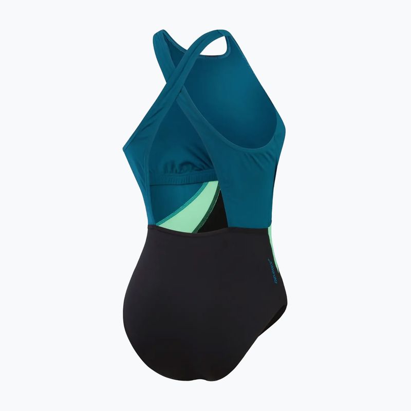 Speedo Colourblock Highneck Crossback Damen-Badeanzug einteilig