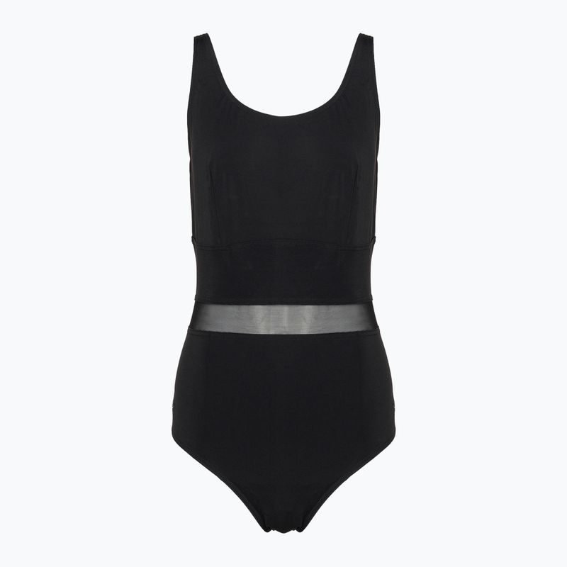 Speedo Shaping Luniaglow schwarzer einteiliger Badeanzug für Damen