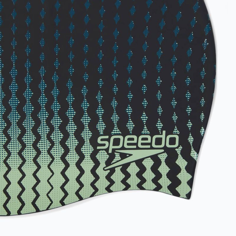 Schwimmkappe Badehaube Speedo Printed Silicone black/matcha/teal 3