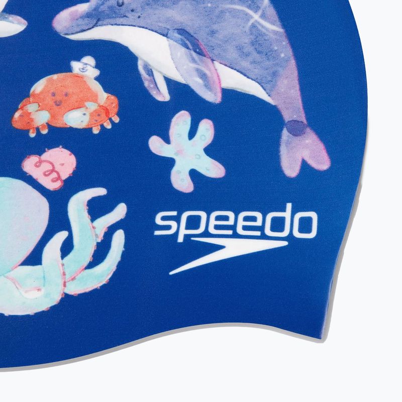 Speedo Digital Printed Badekappe kaiserlich blau /icton blau / neugierig blau 3