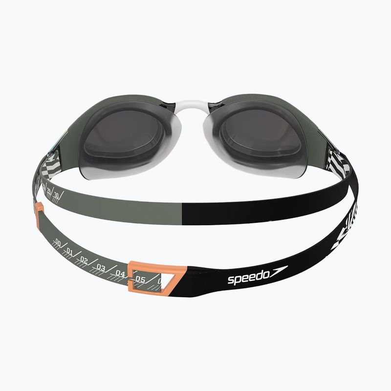 Speedo Fastskin Hyper Elite Mirror country grün/schwarz/schwarz/weiß Schwimmbrille 3