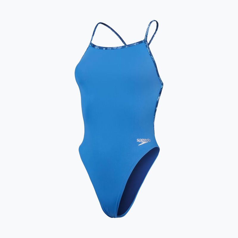 Einteiliger Schwimmanzug Speedo Solid Vback servres blue