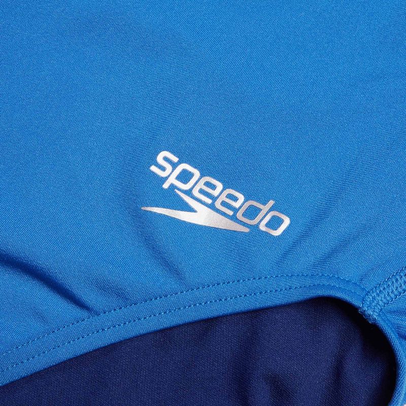 Einteiliger Schwimmanzug Speedo Solid Vback servres blue 3