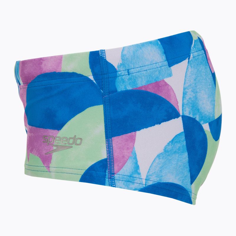 Badehose Herren Speedo 13.5 cm Allover Training Club Brief punch blue/kiki pink 3