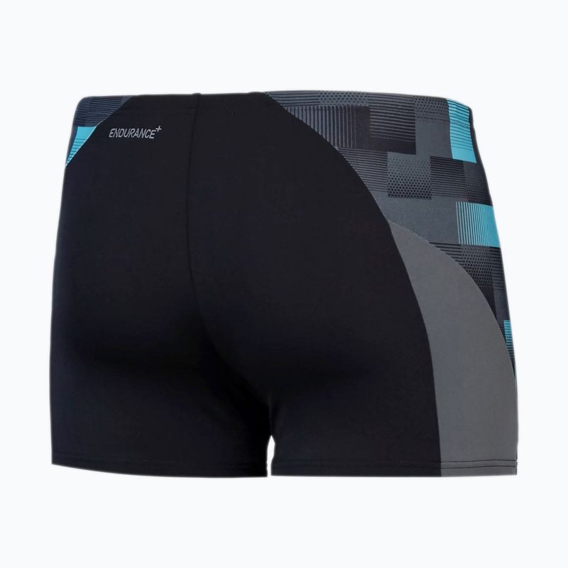 Badehose Herren Speedo Endurance+ MAX Splice Aquashort black/usa charcoal/marine 2