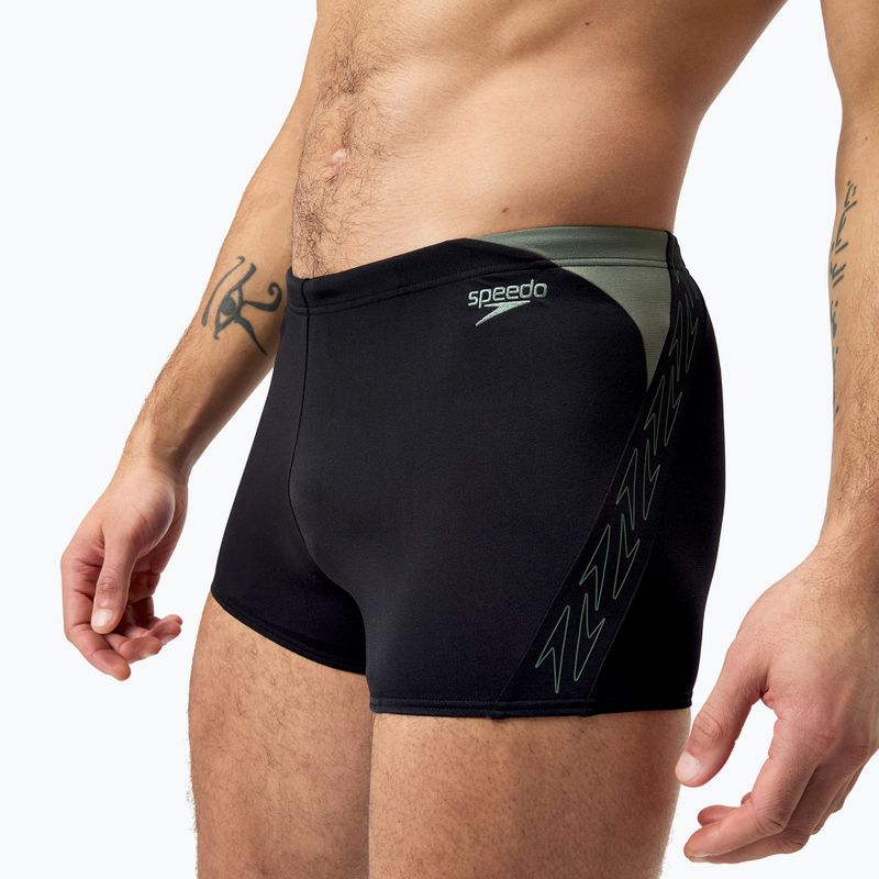 Badehose Herren Speedo HyperBoom Splice Aquashort black/country green 4